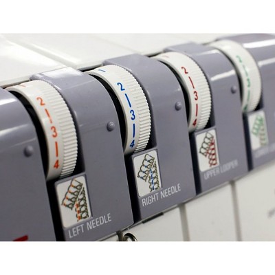 Janome MyLock 634D White and Purple Electronic Serger