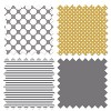 Bacati - Dots Stripes Gray Yellow 10 pc Crib Bedding Set with Long Rail Guard Cover - 4 of 4