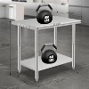 Acekool Stainless Steel Table, NSF Prep Table with Adjustable Undershelf, Heavy Duty Work Table for Kitchen, Restaurant, Home - 3 of 4