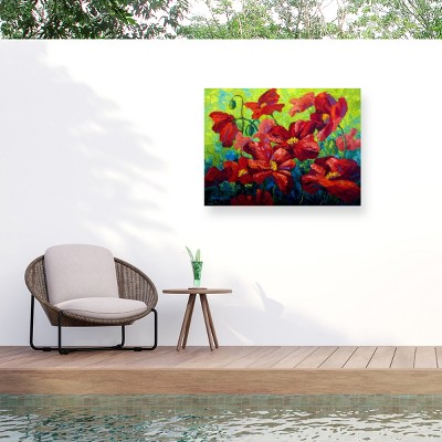 Trademark Fine Art - "Field of Poppies A" Outdoor Canvas