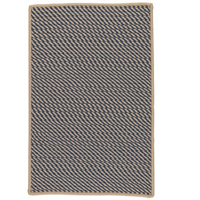 Colonial Mills Point Prim Braided Rug, Blue 2'x4' , Rectangle Shape