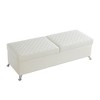 Storage Ottoman Bench With Storage,56.7 Inch Flip Cover Large Storage Bench Foot Rest, Bear 300 Pounds Footstool - 2 of 4