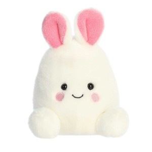 Aurora Mini Bouncy Bunny Egg Palm Pals Adorable Stuffed Animal White 5" - 1 of 4