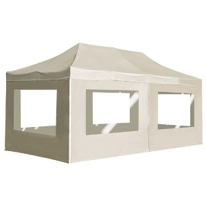 vidaXL Professional Folding Party Tent with Walls Aluminum 19.7'x9.8' Cream - 1 of 4