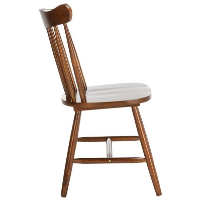 Walnut Slat Back Windsor Dining Chair Set of 2