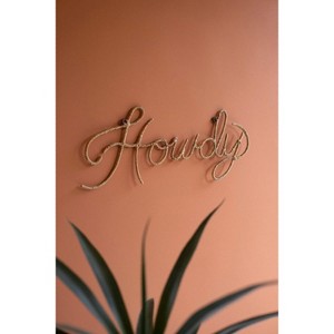 Western Style “Howdy” Wall Accent – 27" Tall by Kalalou - 1 of 3