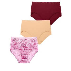 Woman Within Plus Size Modern Cotton Spandex Brief 3-Pack - 1 of 2