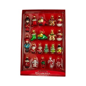 Kurt Adler Petite Treasures Miniature Glass Christmas Ornaments, 20-Piece Boxed Set - 1 of 4