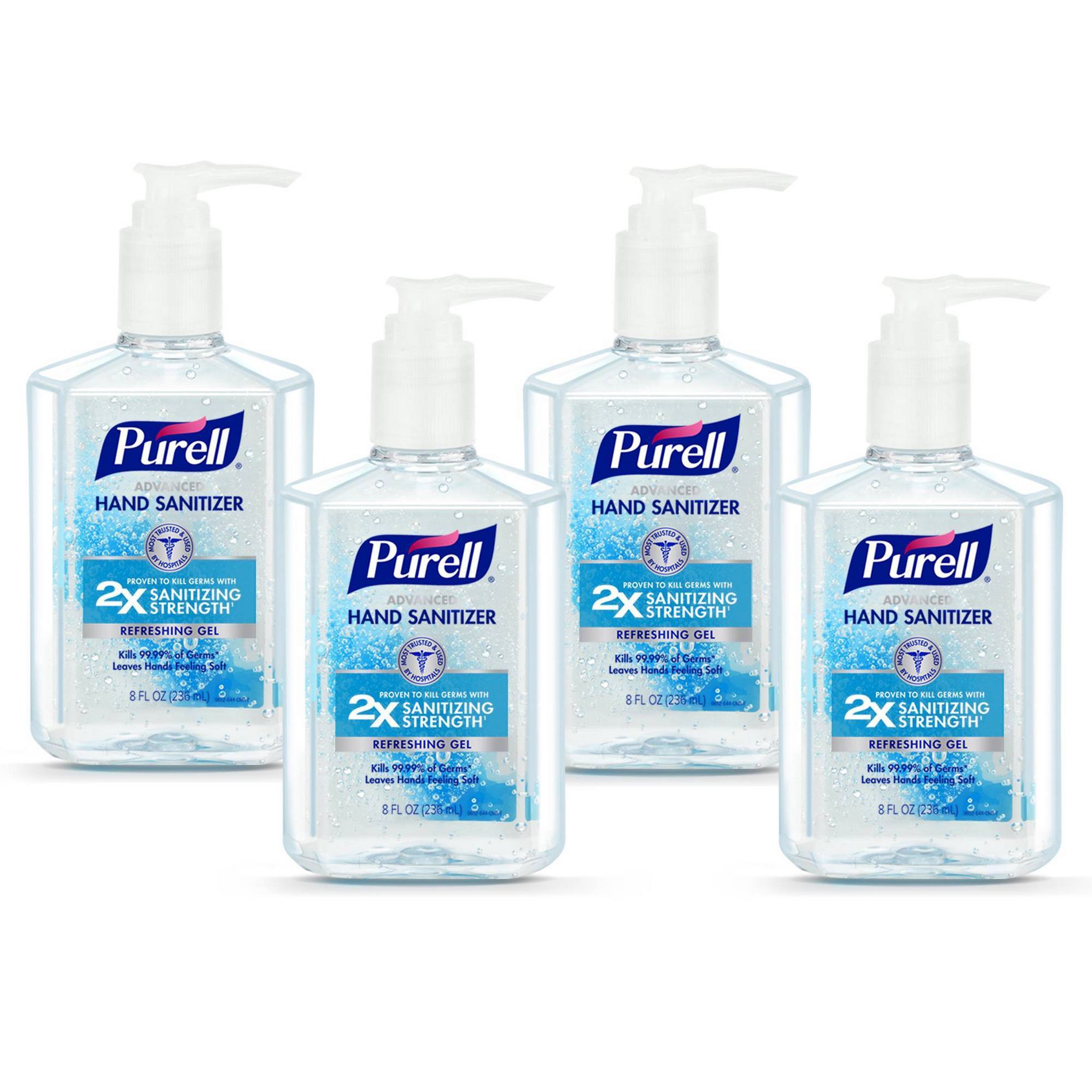 Purell 4 Count/8 fl oz Refreshing Hand Sanitizer Pumps