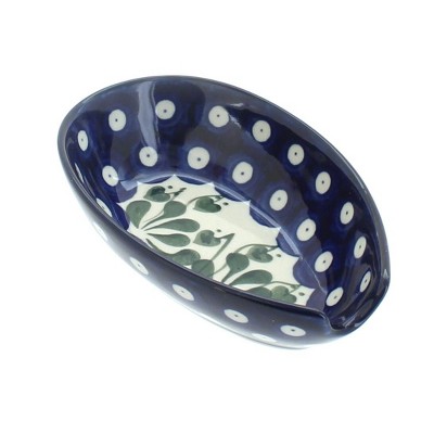 Blue Rose Polish Pottery Alyce Small Spoon Rest