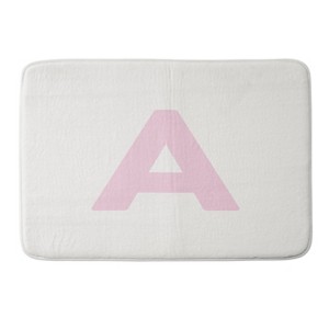 Deny Designs April Lane Art Block Monogram Memory Foam Bath Mat - 1 of 4