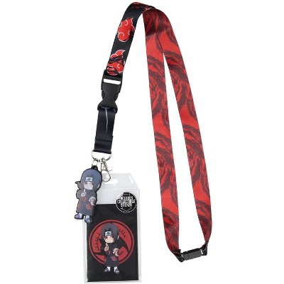 Naruto Shippuden Anime Kakashi Character ID Badge Holder Lanyard w/Kakashi  Rubber Pendant and Collectible Sticker