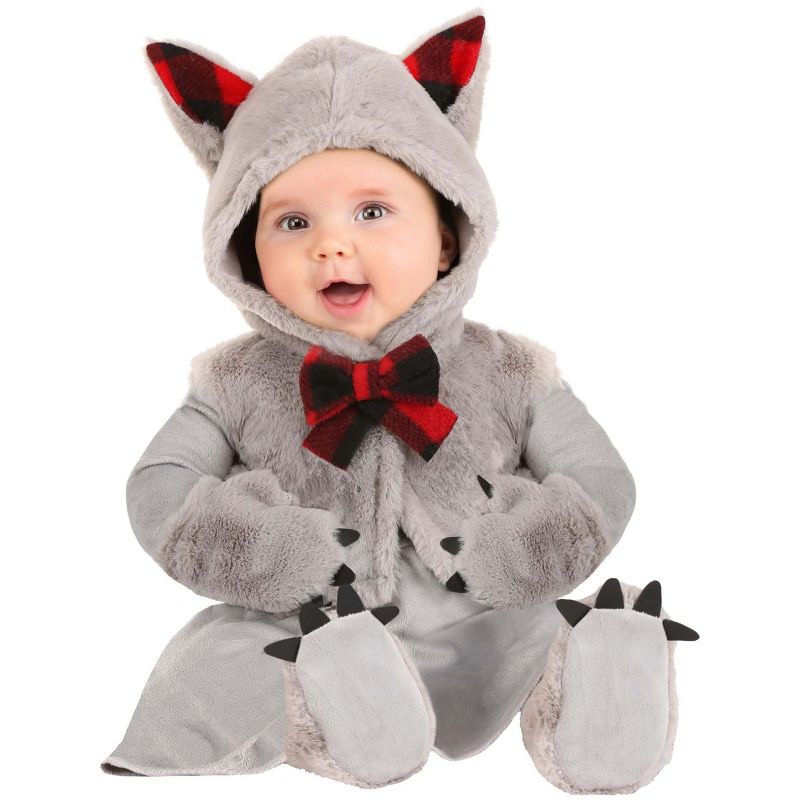 HalloweenCostumes.com Baby Wolf Girl's Costume, 4 of 5