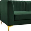 Meridian Furniture,Alina Velvet Armless Chair - 3 of 4