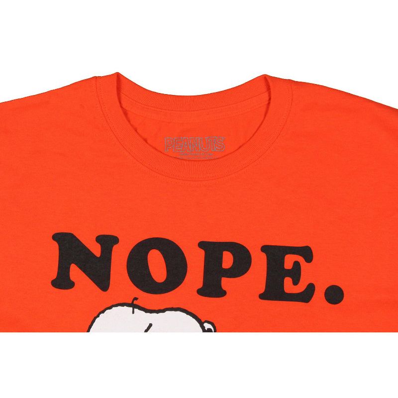 Peanuts Men's Snoopy Nope. Not Today... Sleeping Graphic T-Shirt, 3 of 4