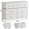 WOWLIVE Dresser for Bedroom with 8 Drawers, Fabric Storage Drawers for Closet, Dresser TV Stand with Wood Top and Sturdy metal frame - 3 of 4