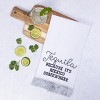 Totalee Gift Tequila Silver Fringe Tea Towel Cotton White - 2 of 2