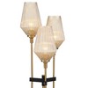 Possini Euro Design Axiom Modern Table Lamp 39" Tall Brass Black Metal Champagne Ribbed Glass Shade for Bedroom Living Room Bedside Nightstand Office - 3 of 4