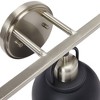 Robert Stevenson Lighting Walsh Metal 3-Light Vanity Light with Shades Matte Black and Brushed Nickel: ETL Listed, Steel Body, No Switch - 4 of 4