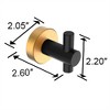 OUTSUPPLY 4-Pack Matte Black Wall Hooks for Bathroom, Bedroom, Entryway with Screws, Space Saving Design - 2 of 4