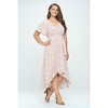 WEST K Womens Georgia Plus Size Flutter Sleeve High Low Hem Dress - 2 of 4