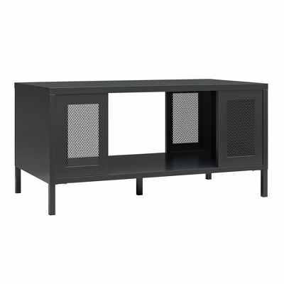 RealRooms Shadwick Metal Coffee Table with Perforated Metal Mesh Accents