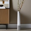 HomeRoots 40" White Faux Marble Tapered Ceramic Floor Vase - 2 of 4
