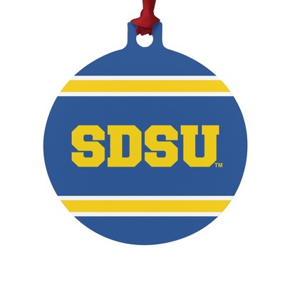 South Dakota State University Stripes Aluminum Holiday Christmas Tree Ornament