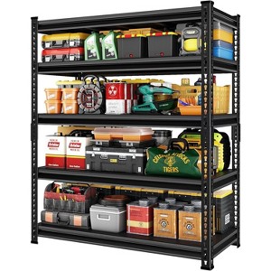 Heavy Duty Storage Shelves, 5 Tier Garage Shelving, Adjustable Metal Shelving, 2800 LBS Capacity  Metal Shelf for Pantry Closet Warehouse - 1 of 4
