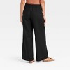 Women's High-Rise Wide Leg Linen Pull-On Pants - A New Day™ - image 2 of 3