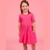 RuffleButts Toddler Girls Knit Short Sleeve Twirl Dress - 3 of 4