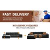 Racxily L-Shape Modular Sofa, Deep Seat with 3 Cushions & Soft Fabric for Living Room, No Assembly - 3 of 4