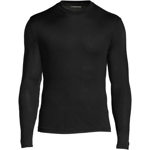 Lands End Men s Silk Long Underwear Crew Neck 2x Large Black