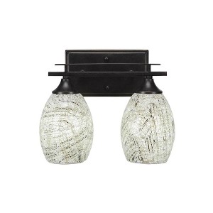 Toltec Lighting Uptowne 2 - Light Vanity in  Dark Granite with 5" Natural Fusion Shade - 1 of 1