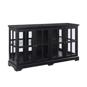 FONTOI Vintage Curio Display Cabinet, Glass Door Showcase with Adjustable Shelves for Collections, for Home or Office, Black, 15.75"*32.09"*59.06" - 1 of 4