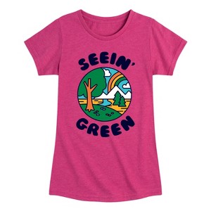 Girls' - Instant Message - Earth Day Fitted Short Sleeve Graphic T-Shirt - 1 of 4