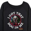 Women's - Marvel - Deadpool & Wolverine Got That Dog In Me Lightweight French Terry Wide Neck Long Sleeve Shirt - 2 of 4