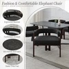 MAYEERTY Modern Soft Chenille Accent Chair - Open Back 3-Leg Barrel - Comfy Dining Set of 2 (Beige) - 4 of 4