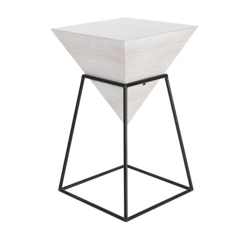 Modern white deals accent table