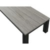 Gray Black 3-Piece Living Room Table Set Table Top Cocktail Table and Two Matching End Tables Wooden Furniture - 4 of 4