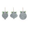 Transpac Metal 5.51 in. Multicolored Christmas Buffalo Plaid Ornament Set of 3 - 3 of 4