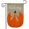 Autumn Pumpkin Burlap Garden Flag Welcome 18" x 12.5" Briarwood Lane - 2 of 4