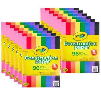 Crayola 9" x 12" Construction Paper Assorted Colors 96 Sheets Per Pack 12 Packs (BIN993000-12)