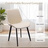 SKRAN Dining Chairs Set of 4, PU Leather Upholstered Seat with Sturdy Metal Legs and Comfort Backrest for Kitchen, Restaurant and Living Room - 4 of 4