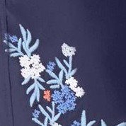 navy floral embroidery