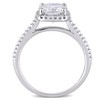 EVERLY JEWELRY  |   14K White Gold 1/4 CT Diamond TW And 2 CT DEW Created Moissanite-White Fashion Ring - 4 of 4
