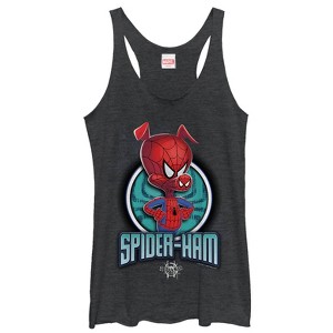 Women's Marvel Spider-Man: Into the Spider-Verse Peter Porker Racerback Tank Top - 1 of 3