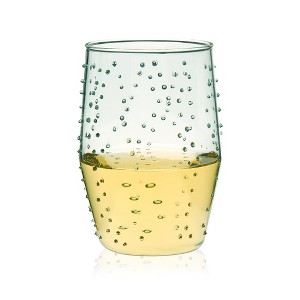 Libbey Prologue Nymph Handmade Dot Tumbler Glasses, Sea Foam, Set of 8 - 1 of 3