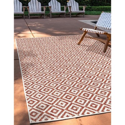Save 59% • Jill Zarin 6' 0 x 9' 0 Rectangle Indoor/Outdoor Rust Red ...