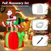 Resenkos 6-Ft Christmas Inflatable Santa Flying Airplane with LED Lights - Multi-Color Red - 2 of 4